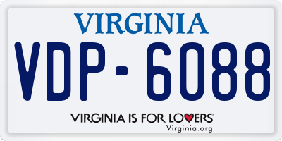 VA license plate VDP6088