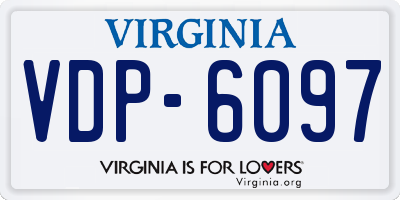 VA license plate VDP6097