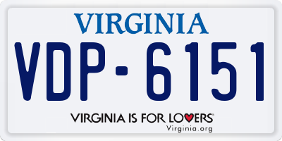 VA license plate VDP6151