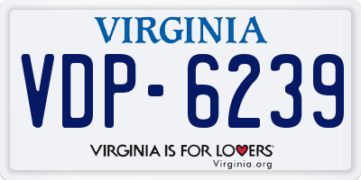 VA license plate VDP6239
