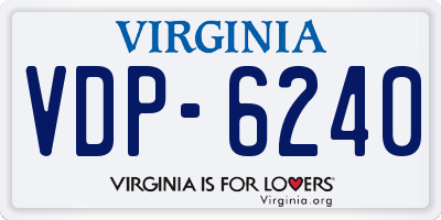VA license plate VDP6240