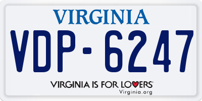 VA license plate VDP6247
