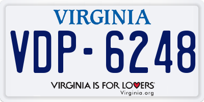 VA license plate VDP6248