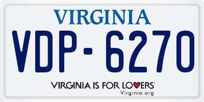 VA license plate VDP6270