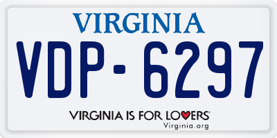 VA license plate VDP6297