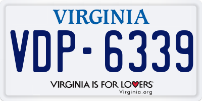 VA license plate VDP6339