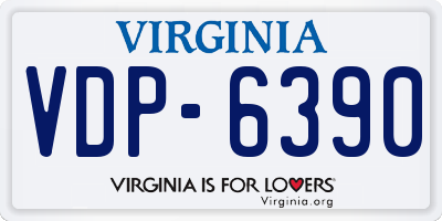 VA license plate VDP6390