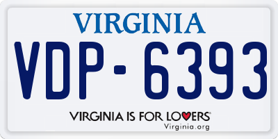 VA license plate VDP6393