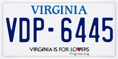 VA license plate VDP6445
