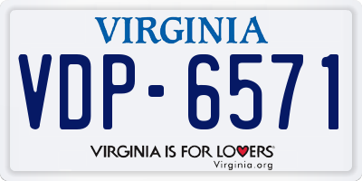 VA license plate VDP6571