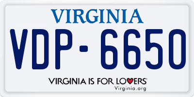 VA license plate VDP6650