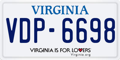 VA license plate VDP6698