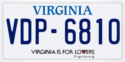 VA license plate VDP6810