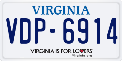 VA license plate VDP6914