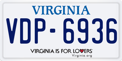 VA license plate VDP6936