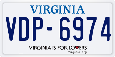 VA license plate VDP6974