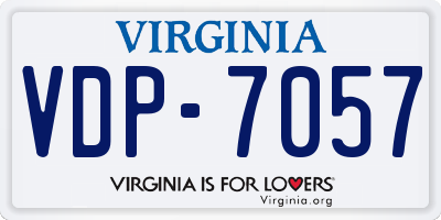 VA license plate VDP7057