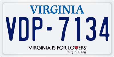 VA license plate VDP7134