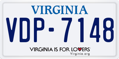 VA license plate VDP7148