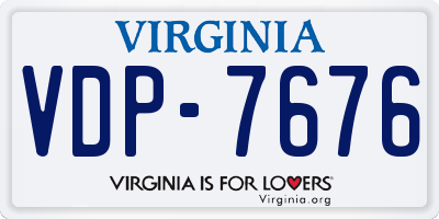 VA license plate VDP7676