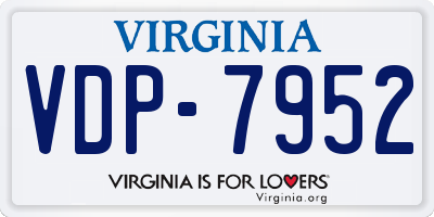 VA license plate VDP7952