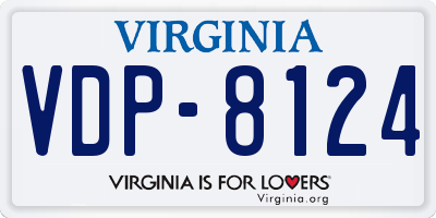 VA license plate VDP8124