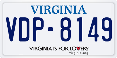 VA license plate VDP8149