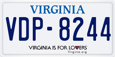 VA license plate VDP8244