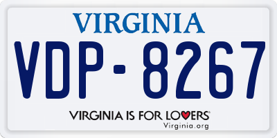 VA license plate VDP8267