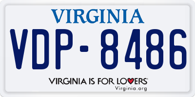 VA license plate VDP8486