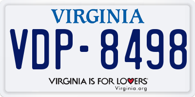 VA license plate VDP8498