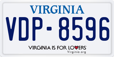 VA license plate VDP8596