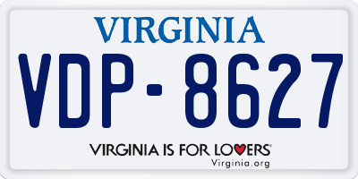 VA license plate VDP8627