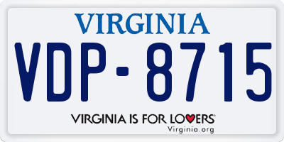 VA license plate VDP8715