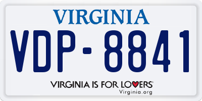 VA license plate VDP8841