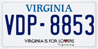 VA license plate VDP8853