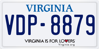 VA license plate VDP8879
