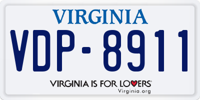 VA license plate VDP8911