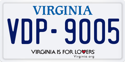 VA license plate VDP9005