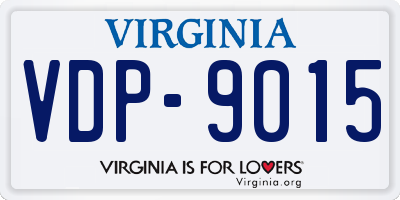 VA license plate VDP9015