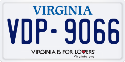 VA license plate VDP9066