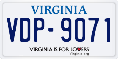 VA license plate VDP9071