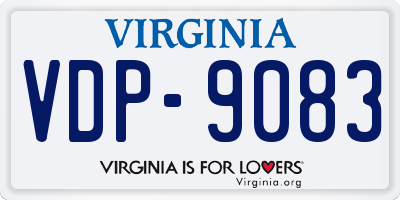 VA license plate VDP9083