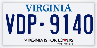 VA license plate VDP9140