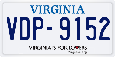 VA license plate VDP9152