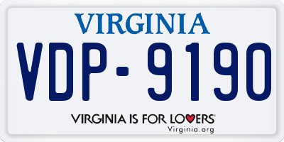 VA license plate VDP9190