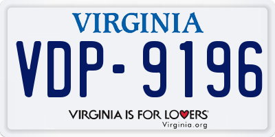 VA license plate VDP9196