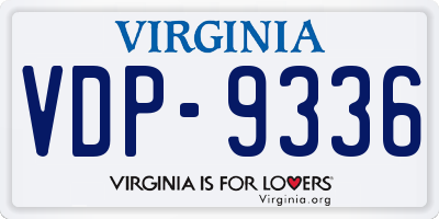 VA license plate VDP9336