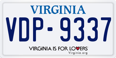 VA license plate VDP9337
