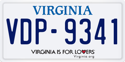 VA license plate VDP9341